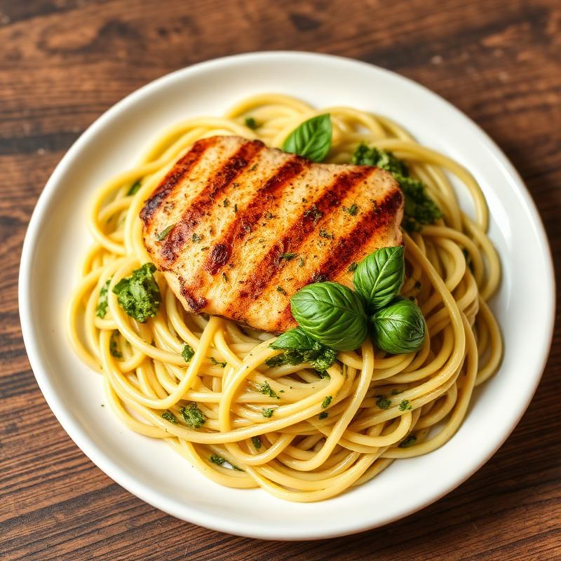 Spaghetti Pesto Chicken